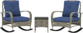 Stylish Three Piece Wicker Patio Furniture Set