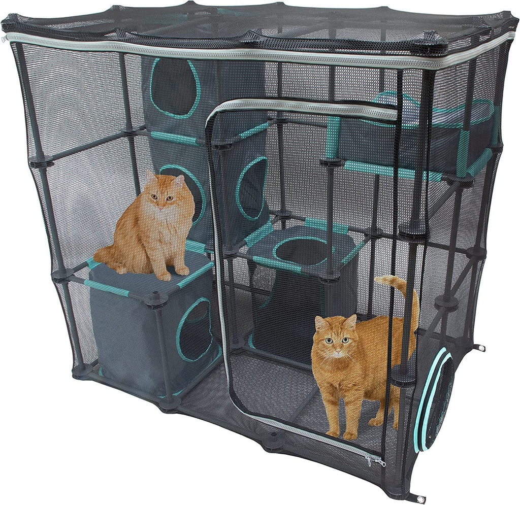 Kitty City Outdoor Catio Furniture and Play Kits for Cats, Outdoor Mega Kit