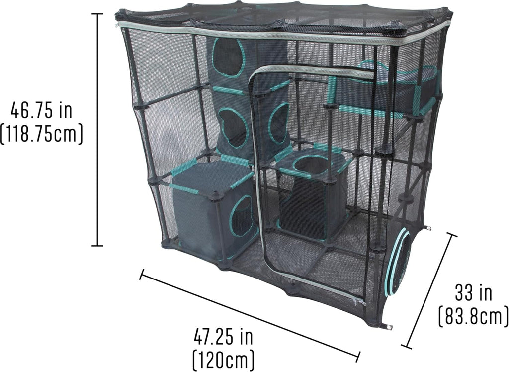 Kitty City Outdoor Catio Furniture and Play Kits for Cats, Outdoor Mega Kit