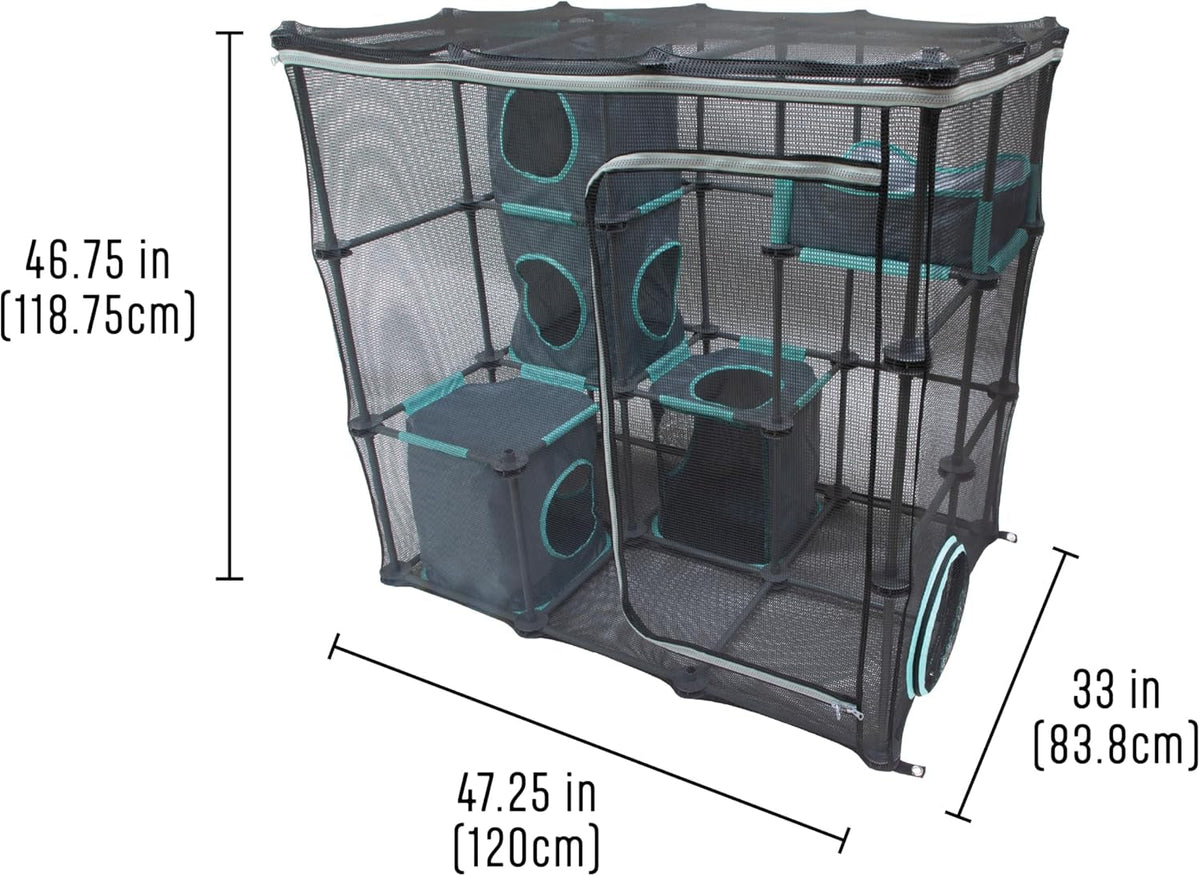 Kitty City Outdoor Catio Furniture and Play Kits for Cats, Outdoor Mega Kit