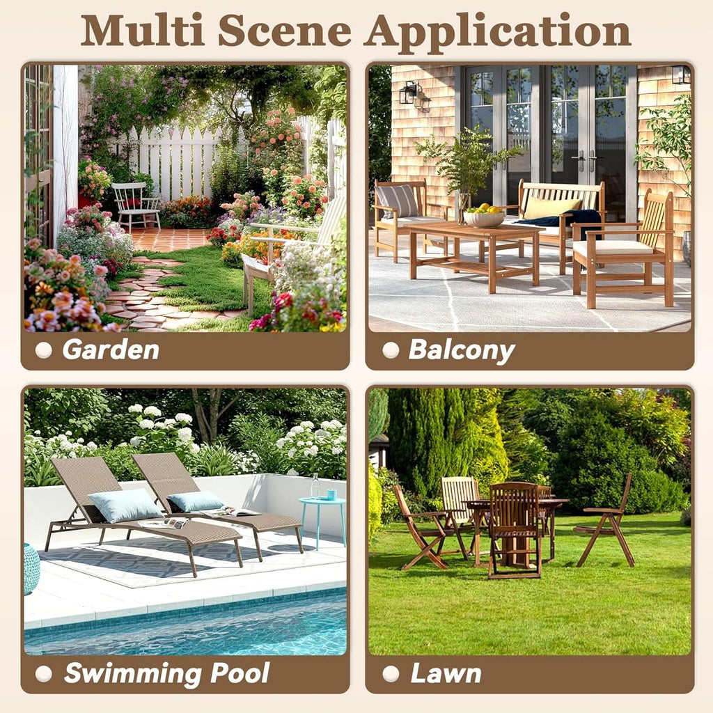 Outdoor 3 Piece Patio Furniture Set with Cushions